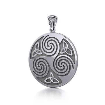 Large Celtic Triskelion Triquetra Pendant TP197 - Jewelry